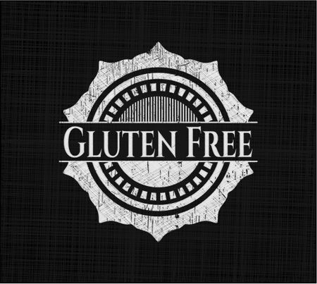 Gluten Free written with chalkboard texture