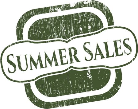 Summer Sales rubber grunge seal