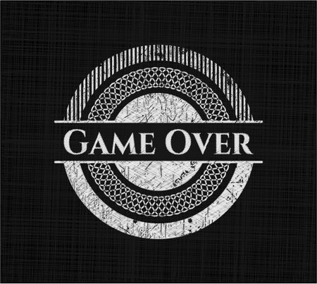 Game Over written with chalkboard texture