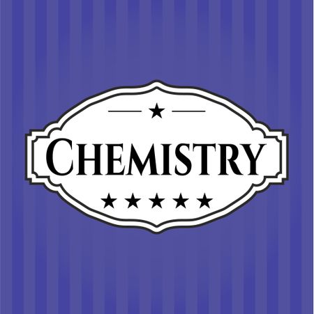 Chemistry retro style card, banner or poster