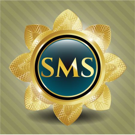 SMS golden emblem or badge