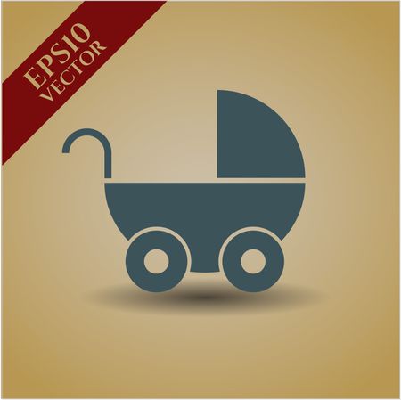 Baby Cart vector icon or symbol
