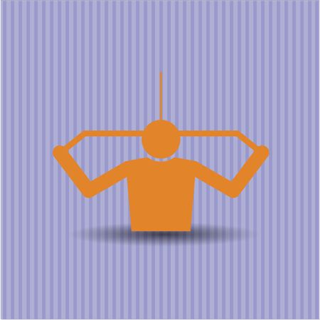 Lat Pull Down (Exercise) vector icon or symbol