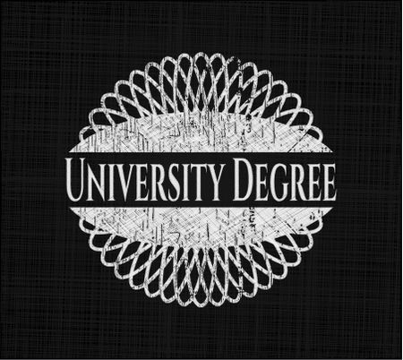 University Degree chalkboard emblem