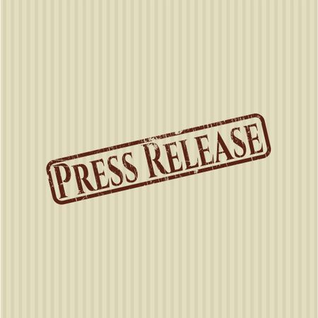 Press Release rubber seal with grunge texture