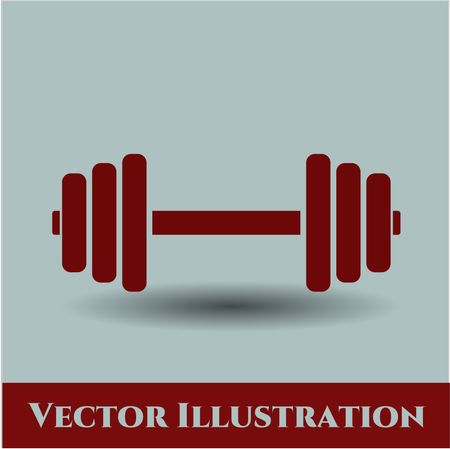 Dumbbell vector icon or symbol