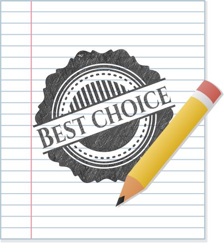 Best Choice emblem with pencil effect