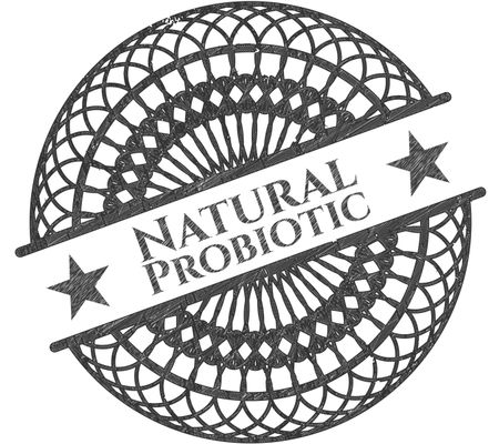 Natural Probiotic drawn in pencil