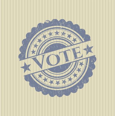 Vote rubber grunge texture stamp