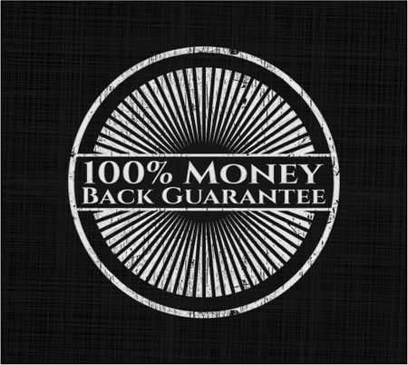 100% Money Back Guarantee chalkboard emblem