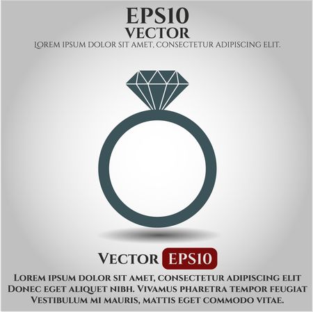 Diamond Ring vector symbol