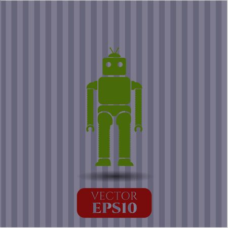 Robot vector symbol