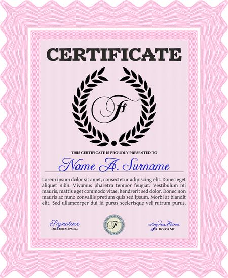 certificate template eps10 jpg of achievement diploma vector illustration design completion