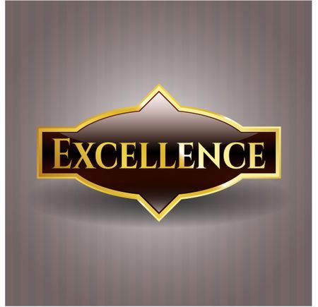 Excellence gold emblem or badge