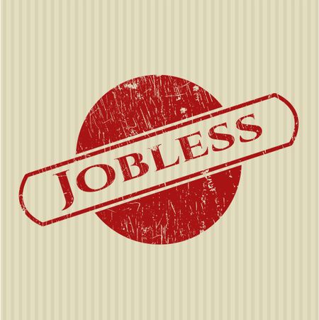 Jobless rubber grunge texture stamp