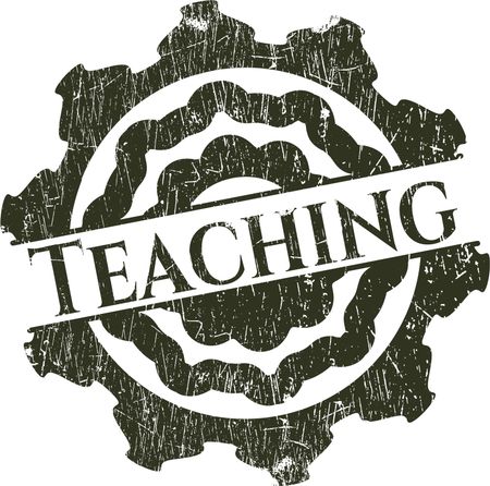 Teaching rubber grunge texture stamp