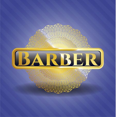 Barber gold emblem or badge