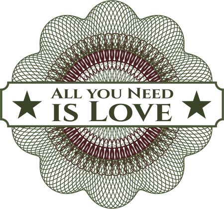 All you Need is Love money style rosette