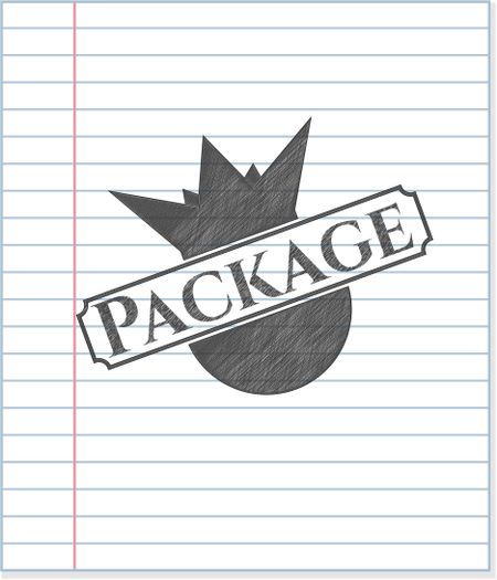 Package pencil emblem
