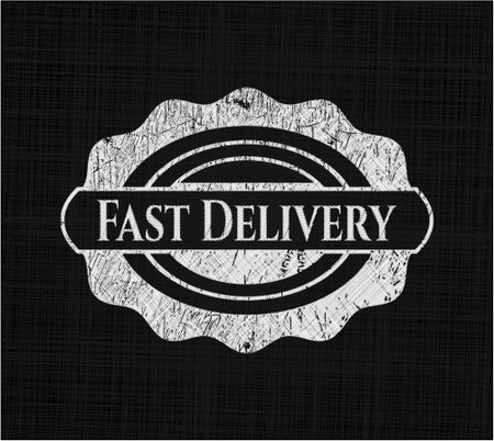 Fast Delivery with chalkboard texture