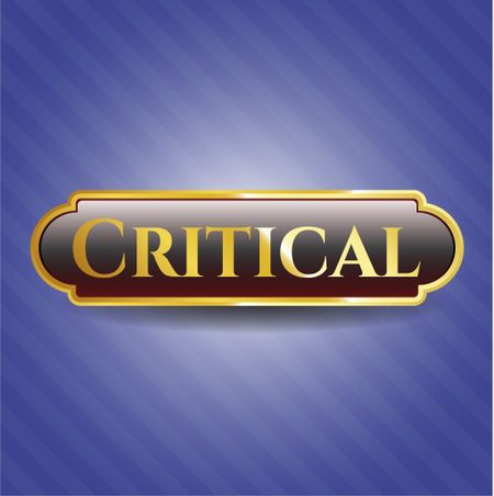 Critical gold badge or emblem