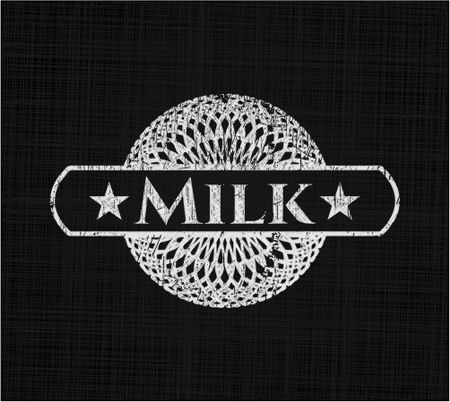 Milk chalkboard emblem