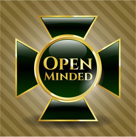 Open Minded gold shiny emblem