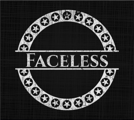 Faceless chalkboard emblem