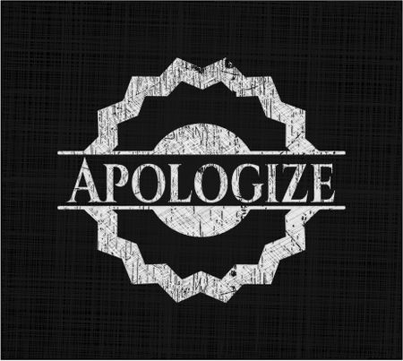 Apologize chalkboard emblem