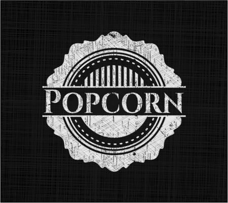 Popcorn on chalkboard