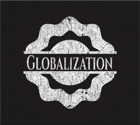 Globalization chalkboard emblem