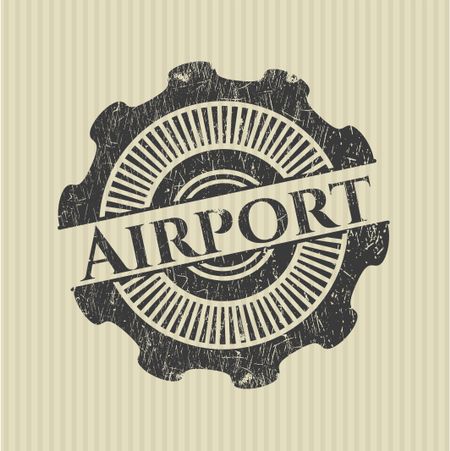 Airport rubber grunge stamp