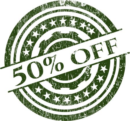 50% Off rubber grunge stamp