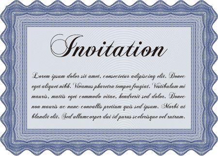 Formal invitation. Customizable, Easy to edit and change colors. With complex background. Excellent design. 