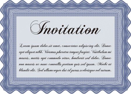 Formal invitation. Customizable, Easy to edit and change colors. With complex background. Excellent design.