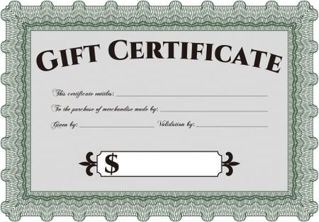 Vector Gift Certificate. Customizable, Easy to edit and change colors. With complex background. Excellent design. 