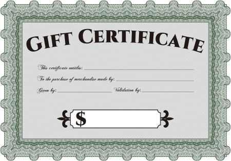 Vector Gift Certificate. Customizable, Easy to edit and change colors. With complex background. Excellent design.