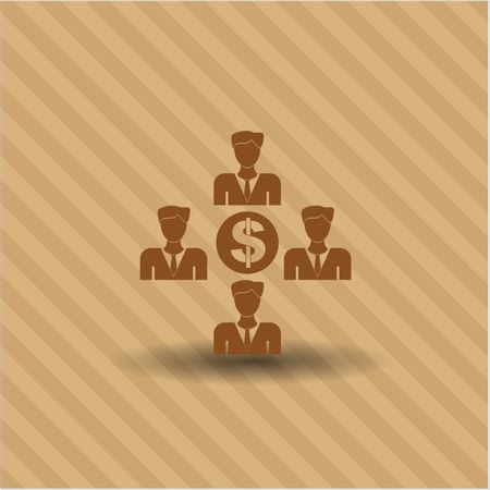 Business Teamwork and Money vector symbol