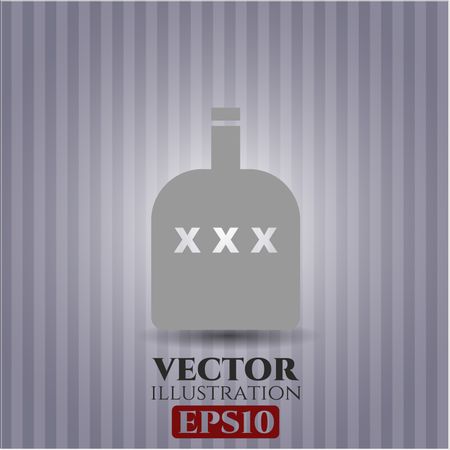 Bottle of alcohol vector icon