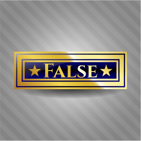 False gold emblem or badge