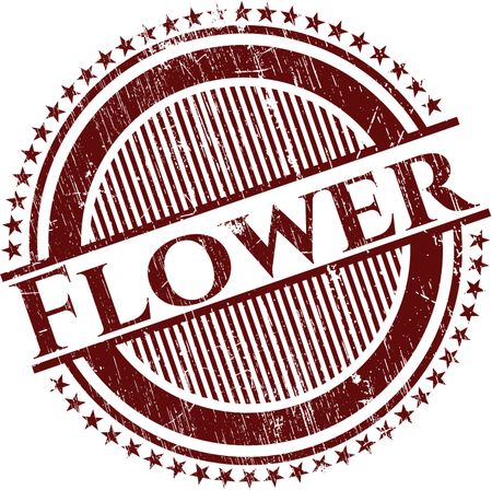 Flower rubber stamp