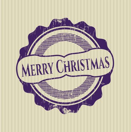 Merry Christmas grunge style stamp