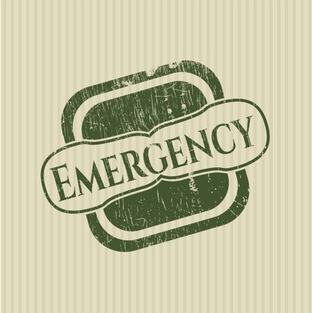 Emergency grunge style stamp