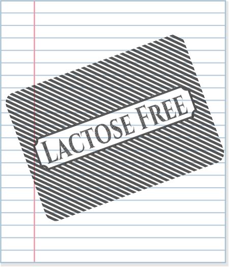 Lactose Free pencil strokes emblem