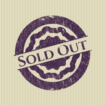 Sold Out rubber grunge stamp