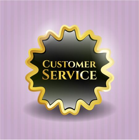 Customer Service gold emblem or badge