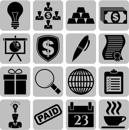 Set of 16 business icons. Quality Icons.