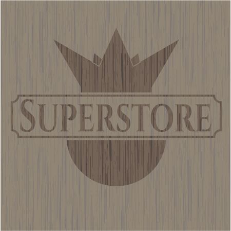 Superstore realistic wood emblem