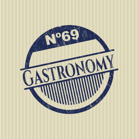 Gastronomy rubber stamp with grunge texture