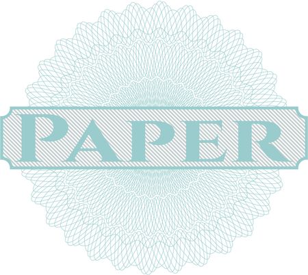 Paper inside a money style rosette
